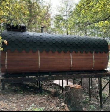 Монтаж бани-бочки №321 от 27.05.2020 в Великом Новгороде